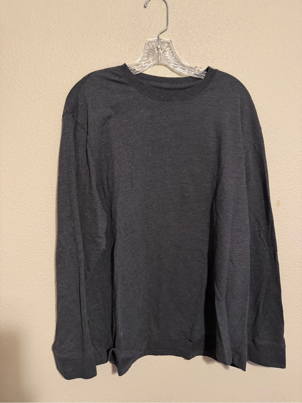 Eddie Bauer Dark Charcoal midweight  Long Sleeve Crewneck Shirt
